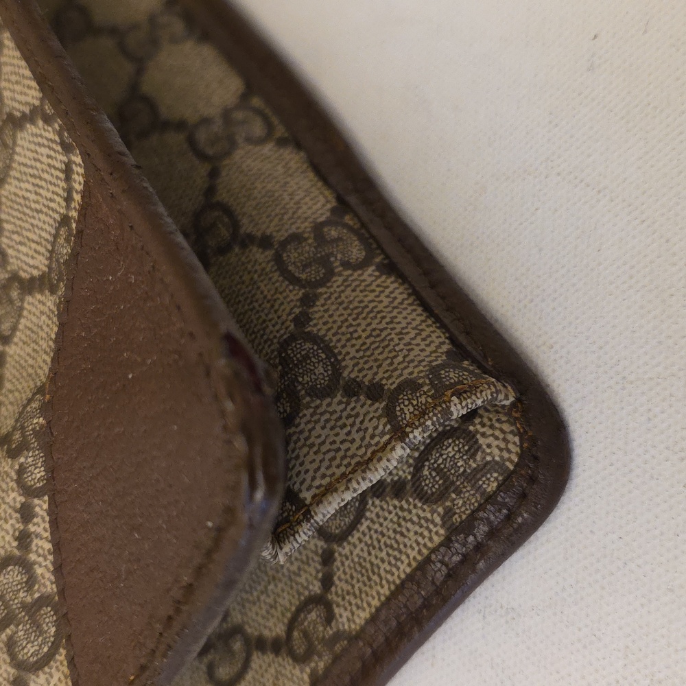 Gucci GG Supreme Zip Bag Clutch Pouch Crossbody Strap Vintage - Picture 11 of 16